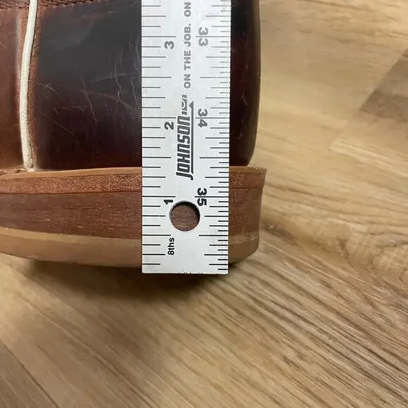 Justin Mens Square Toe Casual Work Boots Brown Green Size 11.5 D - style BR307 - Picture 14 of 14